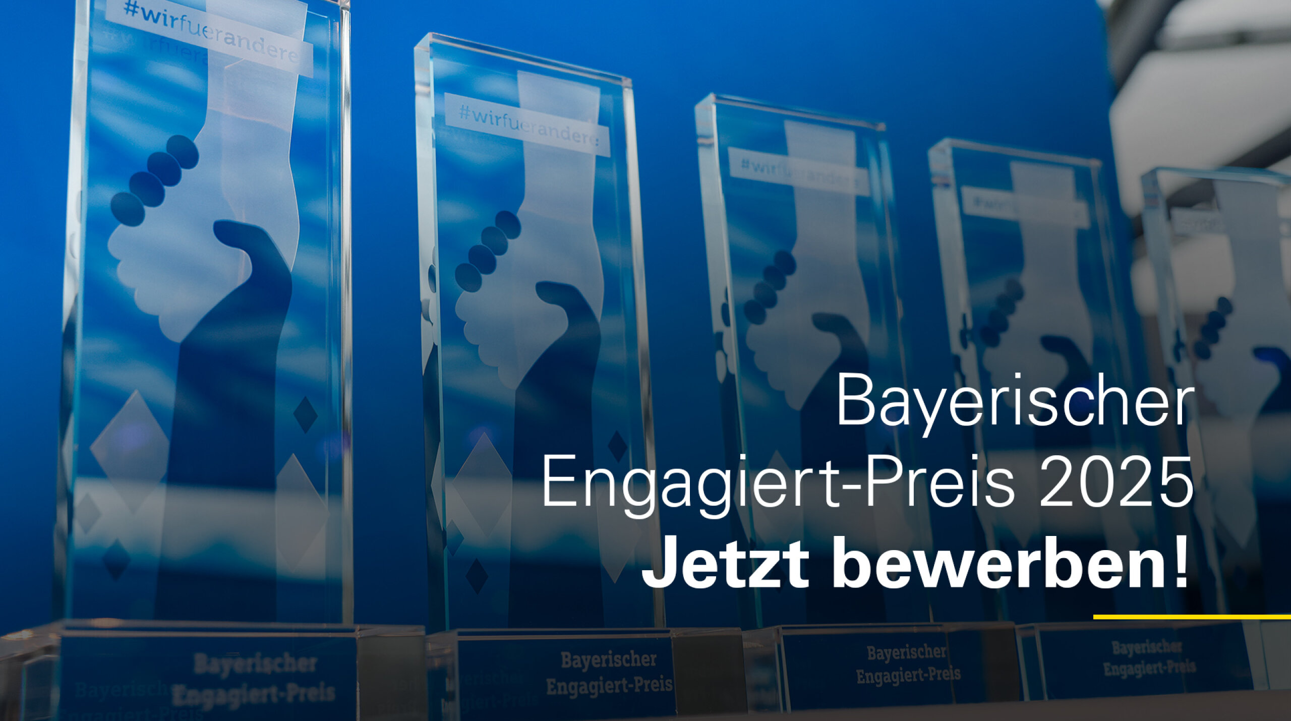 Grafik: Bayerischer Engagiert-Preis 2025: Jetzt bewerben!